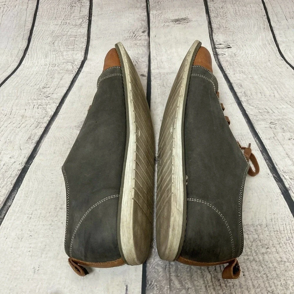 Gino Rossi Casual leather shoes‎ Lace Up Gray And Tan size 9